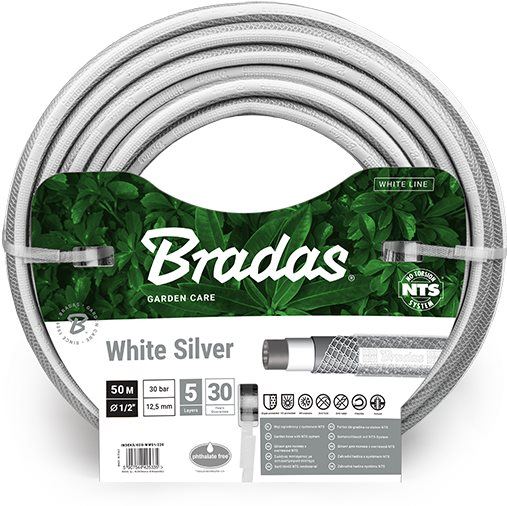 Bradas White silver zahradní hadice 1/2&quot; - 50m