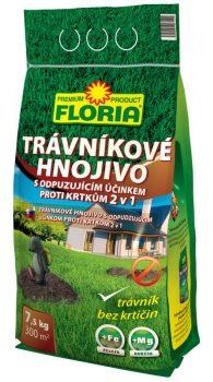 FLORIA Trávníkové hnojivo s odpuzujícím účinkem proti krtkům 7,5kg